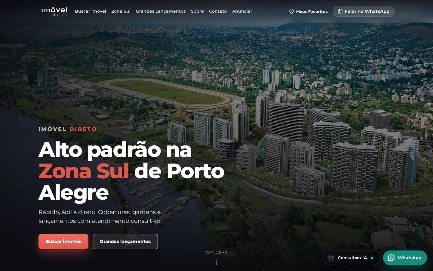 Imóvel Direto — case de criação de sites Site Imóvel Direto desenvolvido pela Agência Kaizen