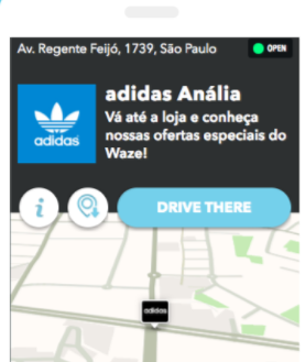 função visita as lojas no Waze
